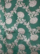 Litchi Silk Floral Saree for Women, Green 