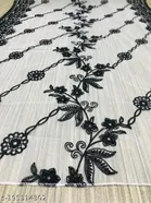 Botanical Aari Work Embroidered Net Dupatta for Women 