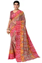 Kanooda Prints Georgette Women Saree With Un-stitched Blouse 