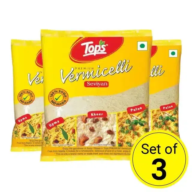 टॉप्स वर्मिसेली प्लेन 80 g (सेट ऑफ़ 3)