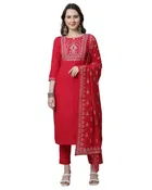 Cotton Embroidered Kurta Set for Women 