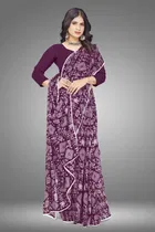 Georgette Printed Saree for Women 