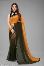 Banarasi Silk Colorblocked Sarees for Women 