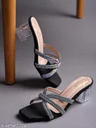 Shoetopia Embellished Heel Sandals 