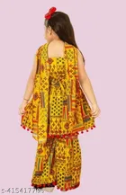 Bohemian Lace Cotton Kurta Sets for Girls 