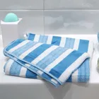Safina Stripe Blue Bath Towel 68x135 cm Pack of 1
