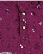 Floral Seqiunned Cotton Kurta Set for Boys 