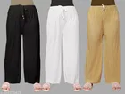 Palazzos for Women, Pack of 3 