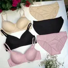 Cotton Blend Lingerie Set for Women, Multicolour, Pack of 3 