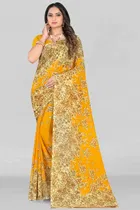 Georgette Printed Saree for Women 