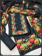 Embroidered Floral Patiala Suit for Women 