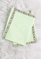 Cotton Topsheets for Summers (Mint Green, 60x90 inches) (Pack of 2)