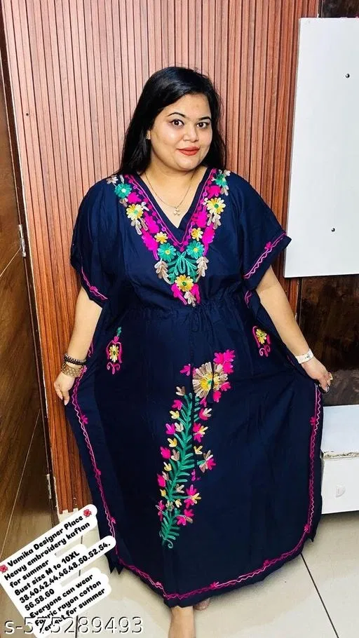 Sleepy Nightdress for Women (Navy Blue, XXXL)