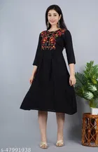 Rayon Embroidred Anarkali Kurti for Women 