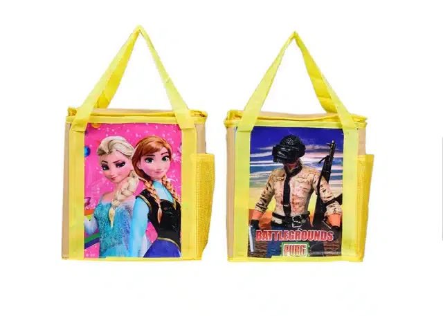 Multipurpose Lunch Box Bag (Yellow, Pack of 2)