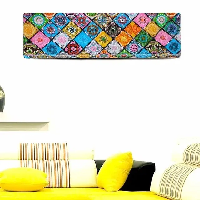 Printed Split AC Cover For Indoor (1.5 to 2.0 Ton) (Pack Of 1)