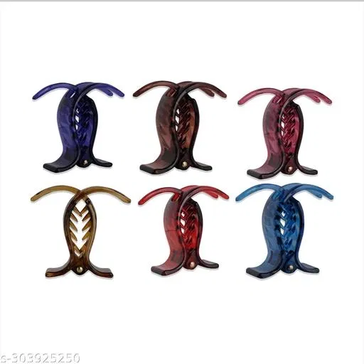 Dark Blue Hair Clips & Hair Pins for Women (Dark Blue, 3 Pcs)