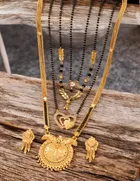 Combo of 4 Pcs Mangalsutras with Earrings Set for Women 