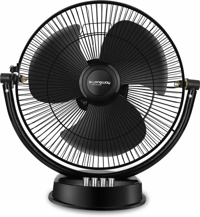 Longway Speedy P1 300 mm 3 Blade Table Fan  (Ultra High Speed | Black (Pack of 1)