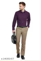 Cotton Blend Solid Full Sleeves Shirt for Men 