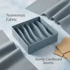 Wardrobe Clothes Organizer, Nonwoven Fabric Durable with 6 Grids partition 32*32*10cm