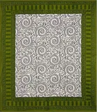 Sanganeri Jaipuri Traditional Printed Double Bed Sheet with 2 Pillow Covers 