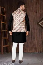 Cotton Kurta Set with Koti for Men 