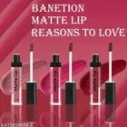 Banetion Non Transfer Insta Beauty Liquid Matte Lipstick Combo (Pack Of 3) (12 ml)