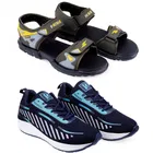 Combo of Sports Shoes with Sandals for Men (Multicolor, 6) (Set of 2)