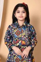 Rayon Printed Kurti with Pant for Girls 