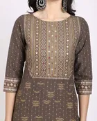 Cotton Cambric Embroidered Kurta Set for Women 