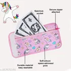 Premium Quality Canvas Unicorn  Wallet for Kids Pink Canvas Tri-Fold Wallet 