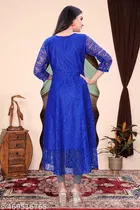 Net Kurti for Women,  Blue  