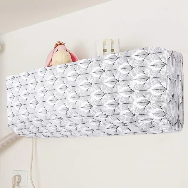 Polyester Elastic Fitted Stretchable Adjustable Printed Cover for 1 & 1.5 ton Split AC (Multicolor, 42x10x10 inches)