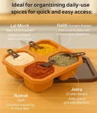 4 Sections Multipurpose Masala Rangoli Dabba Box Set, Spice Box Set 