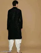 Chikankari Mandarin Neck Kurta for Men 