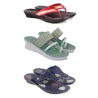 Combo of Slippers with Flats & Heels for Women 
