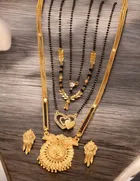 Combo of 4 Pcs Mangalsutras with Earrings Set for Women 