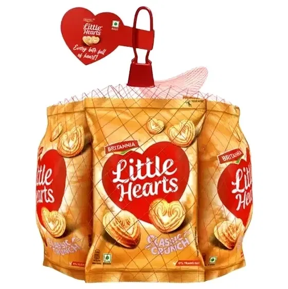 ब्रिटानिया लिटिल हार्ट्स क्लासिक बिस्किट 4X79 g (4 का पैक)