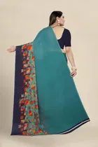 SVB जॉर्जेट साड़ी विद ब्लाउज फॉर विमेंस 