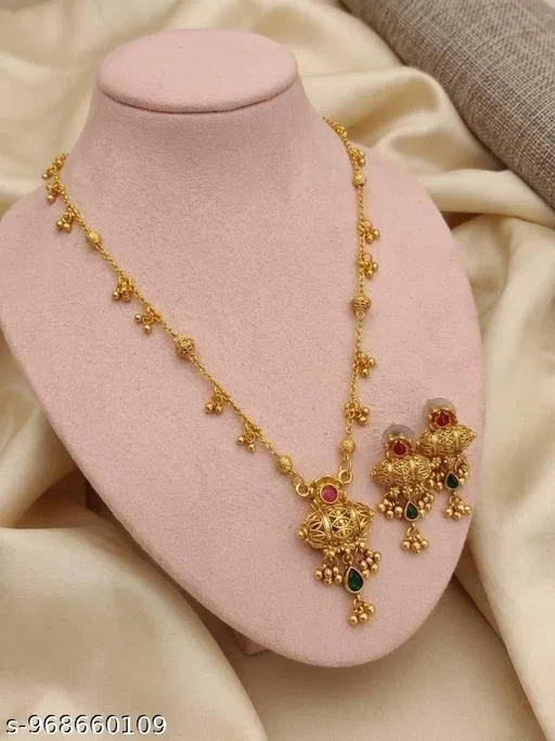 Brass Jewellery Set for Women (Multicolor, Free Size)