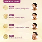 Lotus Herbals Radiant Gold Cellular Glow Facial Kit 4 in 1 | With 24K Gold Leaves | All Skin Types | 4x37g