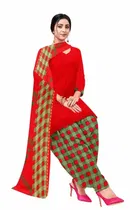 शारदा क्रिएशन क्रेप फ्लोरल प्रिंट सलवार सूट अस्टीचड 