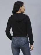 Women's Neon Printed Hooded Sweatshirt 