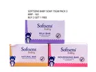 Softsens Baby Soap 3x75gm (Milk,Natural,Nourshing Bar) Buy 2 Get 1 Free