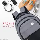 Polyester Backpack for Men & Women, Grey