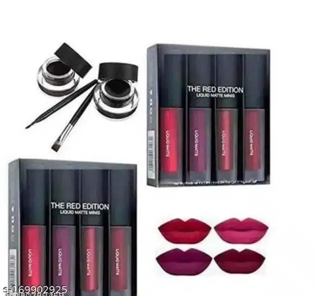 Waterproof Liquid Matte Lipsticks (Multicolor, Pack of 9)