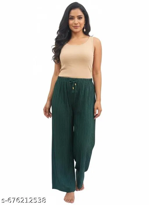 Palazzos for Women (Green, M)