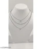 Trendy Minimal Triple Layer Necklace for Womens And Girls