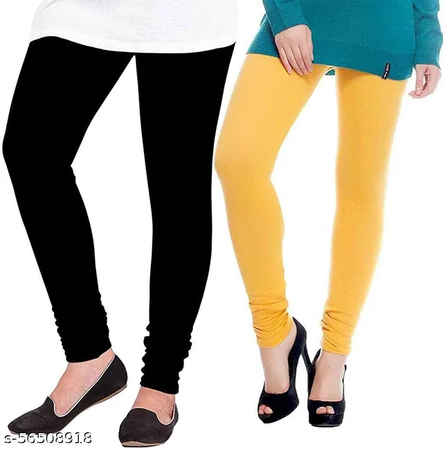 Cotton Legging For Women, Multicolour, (Pack Of 2)